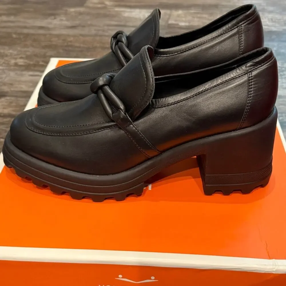 Voile Blanche Carine Nappa Loafers Black Shoes Women Size 40 Luxury Designer NIB - Picture 12 of 14